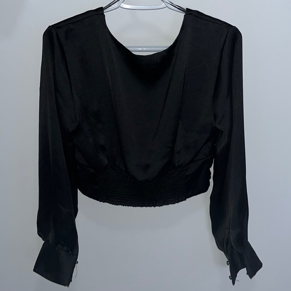 Jana Ruched Satin Blouse medium - Picture 2 of 3